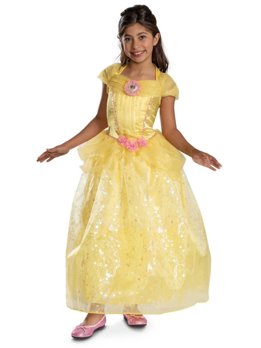 Disney Princess Belle Beauty and the Beast Kids' Deluxe Costume Dress Kids 4-6X